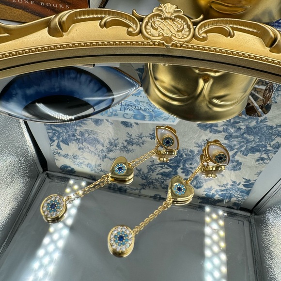🆕 KATE SPADE 🧿 NWT Evil Eye Linear Earrings - Picture 7 of 16